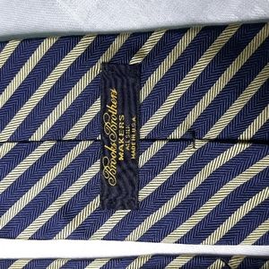 Brooks Brothers gold and blue striped silk tie